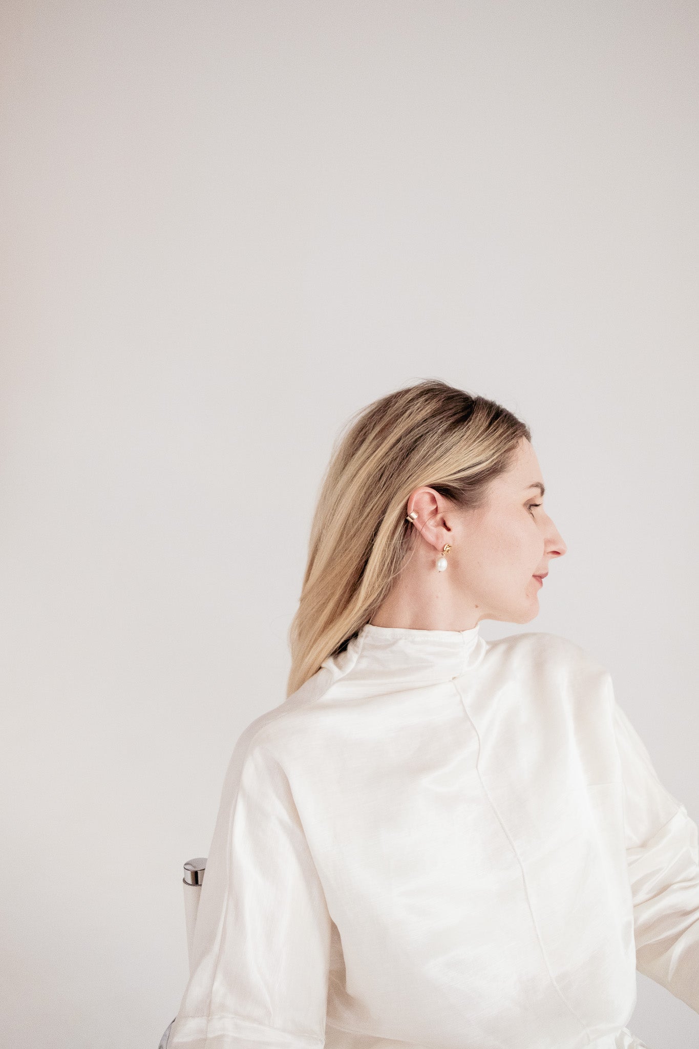 Silk/Linen Clothing Set - White-1