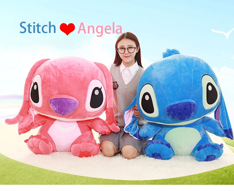 Pluszowa Maskotka Stitch & Angel – 35/45/55/65 cm | Disney Kawaii Poduszka Prezent Dekoracja
