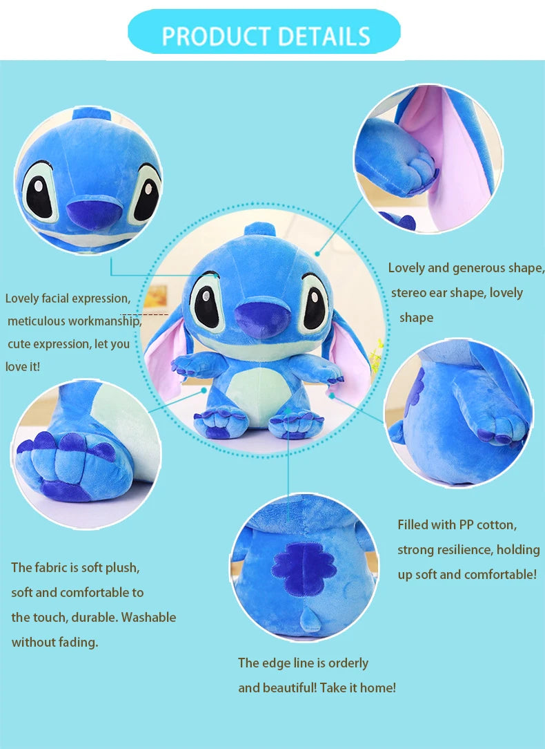 Pluszowa Maskotka Stitch & Angel – 35/45/55/65 cm | Disney Kawaii Poduszka Prezent Dekoracja