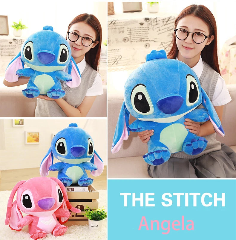 Pluszowa Maskotka Stitch & Angel – 35/45/55/65 cm | Disney Kawaii Poduszka Prezent Dekoracja