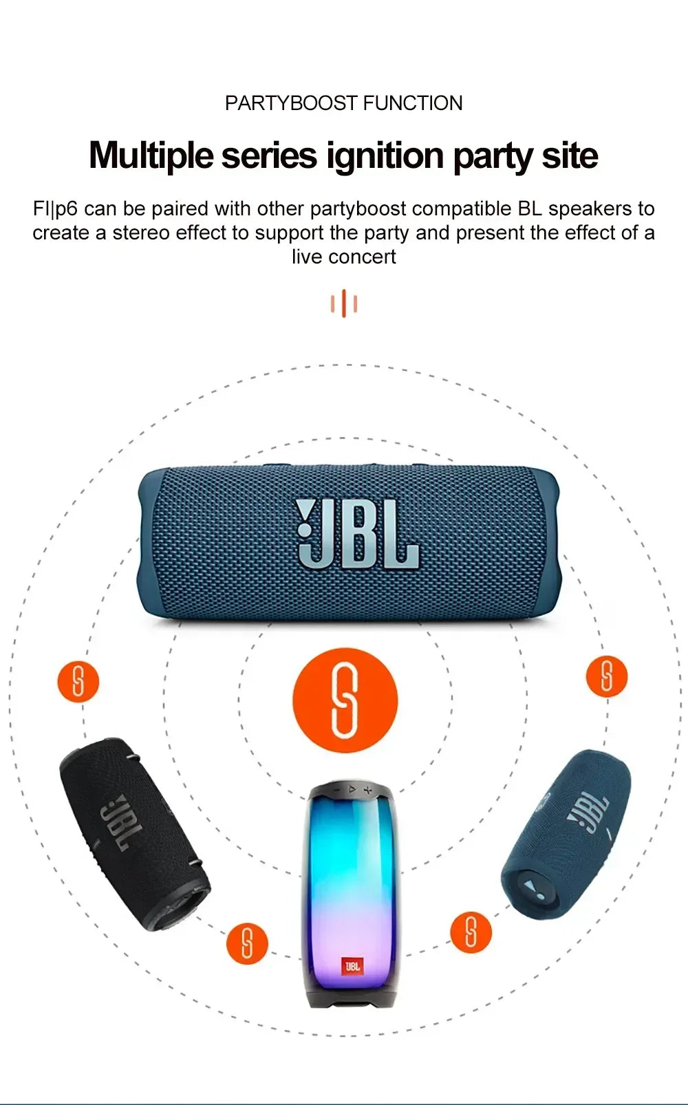 JBL FLIP6 – Wodoodporny Głośnik Bluetooth z Bass Boost i Tweeterem