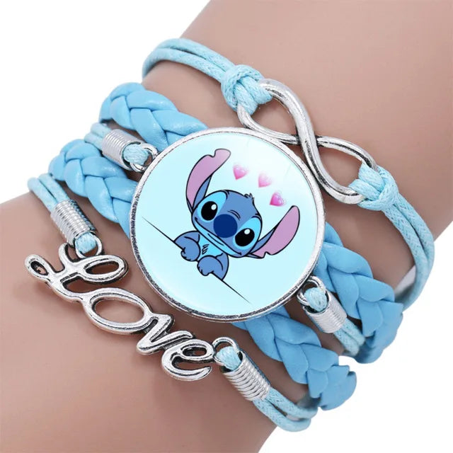 Urocza opaska z postaciami anime – Lilo & Stitch, One Piece | Bransoletka dla dzieci – idealna na prezent świąteczny lub imprezę