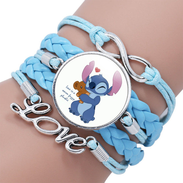 Urocza opaska z postaciami anime – Lilo & Stitch, One Piece | Bransoletka dla dzieci – idealna na prezent świąteczny lub imprezę