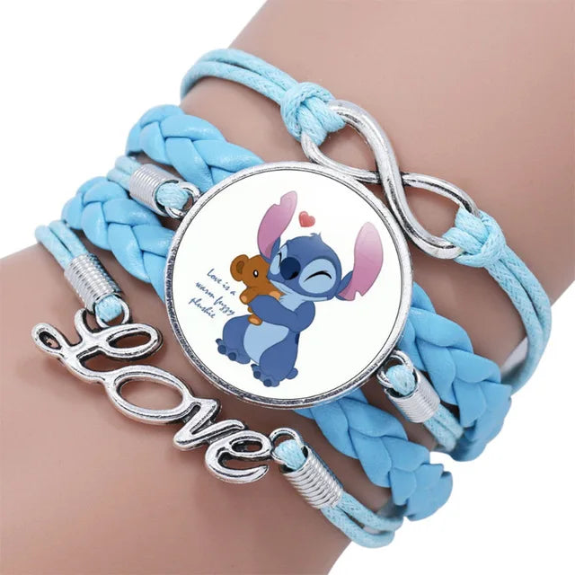 Urocza opaska z postaciami anime – Lilo & Stitch, One Piece | Bransoletka dla dzieci – idealna na prezent świąteczny lub imprezę