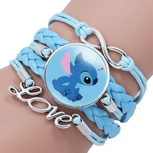 Urocza opaska z postaciami anime – Lilo & Stitch, One Piece | Bransoletka dla dzieci – idealna na prezent świąteczny lub imprezę
