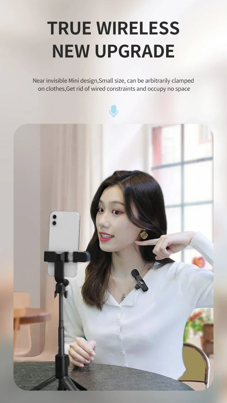 Xiaomi Bezprzewodowy Mikrofon Lavalier | Mini Mikrofon z Wymienną Osłoną Przeciwwiatrową