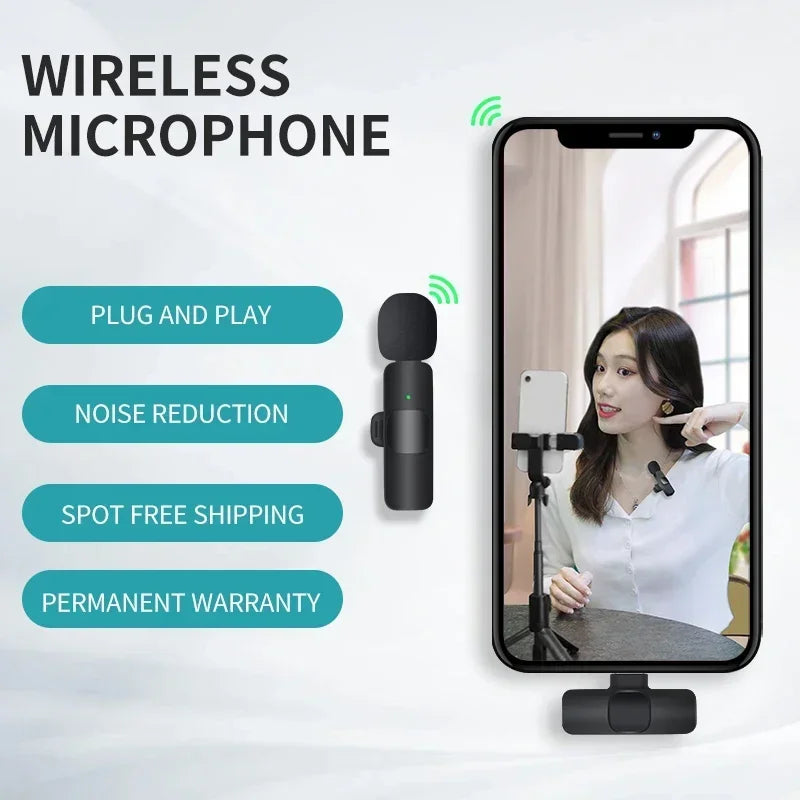 Xiaomi Bezprzewodowy Mikrofon Lavalier | Mini Mikrofon z Wymienną Osłoną Przeciwwiatrową