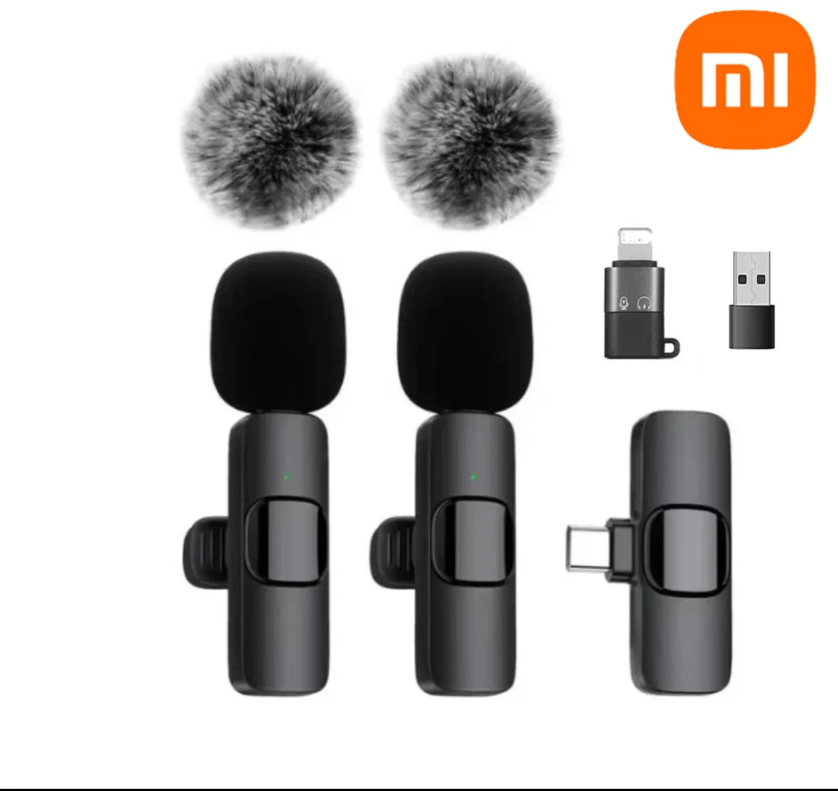 Xiaomi Bezprzewodowy Mikrofon Lavalier | Mini Mikrofon z Wymienną Osłoną Przeciwwiatrową
