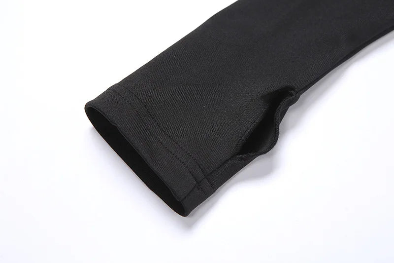 Jesienna Modna Koszulka Damska z Odpinanymi Rękawami – Slim Fit, Halter, Streetwear
