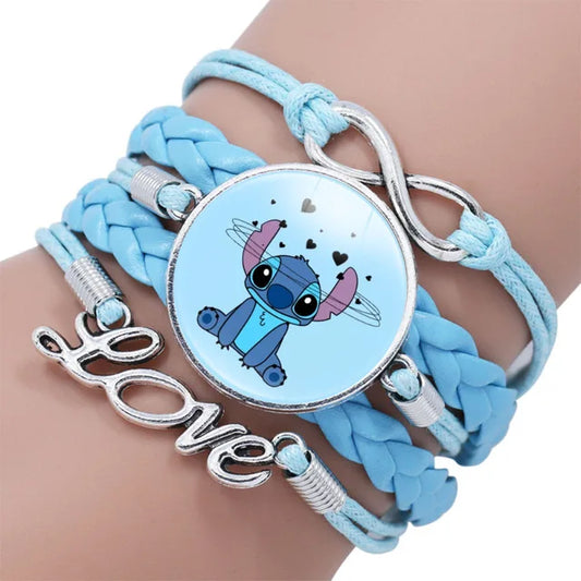 Urocza opaska z postaciami anime – Lilo & Stitch, One Piece | Bransoletka dla dzieci – idealna na prezent świąteczny lub imprezę
