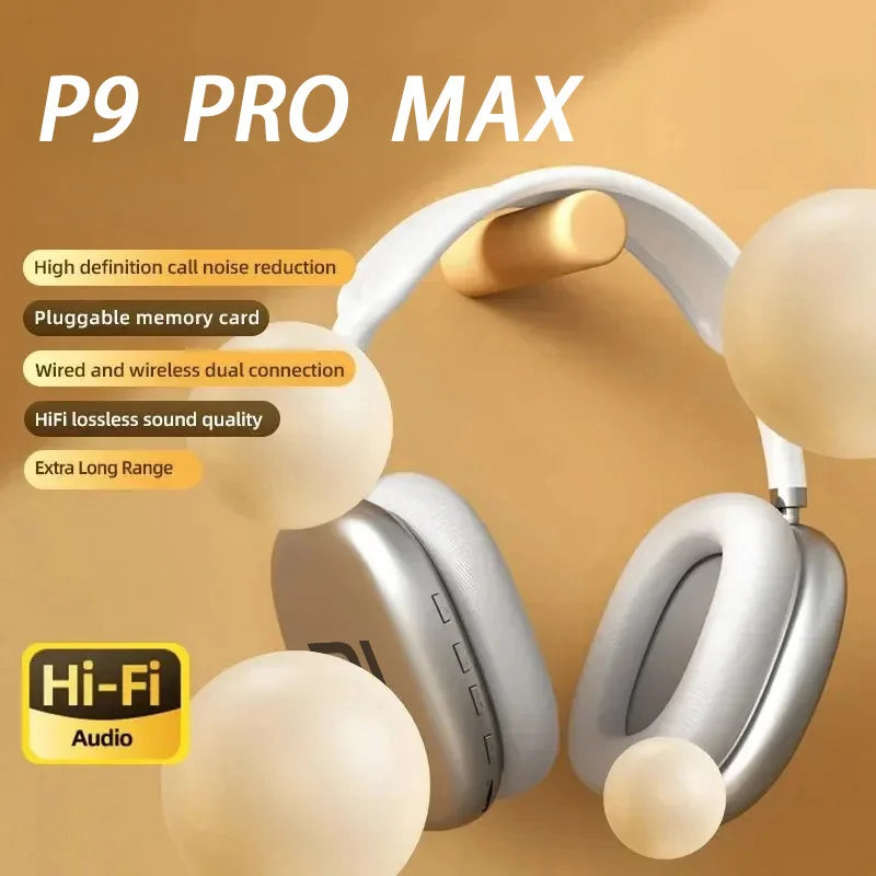 Xiaomi P9 Pro Max – Bezprzewodowe Słuchawki z Mikrofonem | iOS & Android