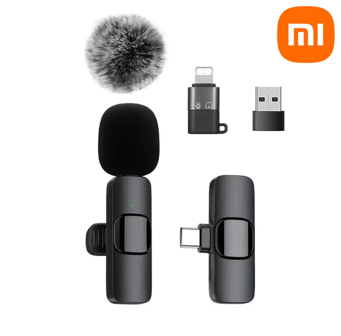 Xiaomi Bezprzewodowy Mikrofon Lavalier | Mini Mikrofon z Wymienną Osłoną Przeciwwiatrową